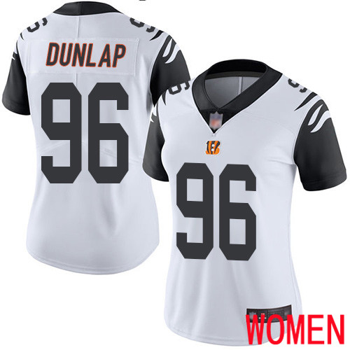 Cincinnati Bengals Limited White Women Carlos Dunlap Jersey NFL Footballl 96 Rush Vapor Untouchable